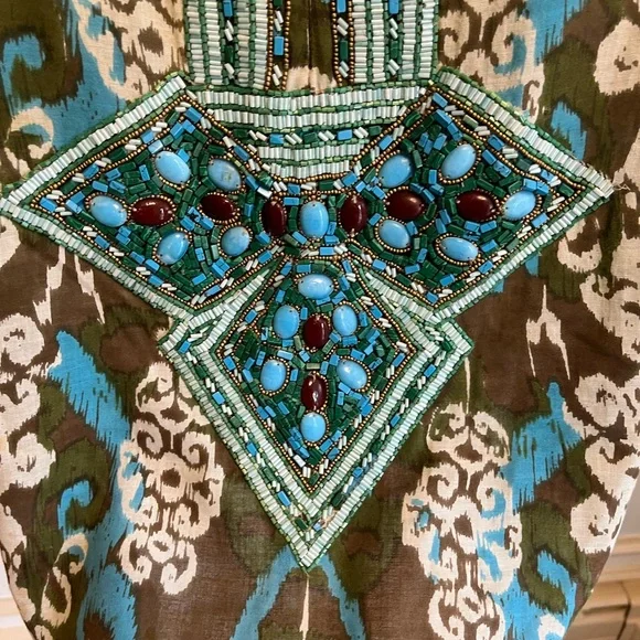 heavily beaded vintage tunic - Picture 3 of 8